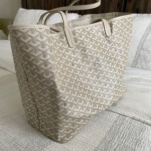 Cream Goyardine canvas Saint-Louis PM